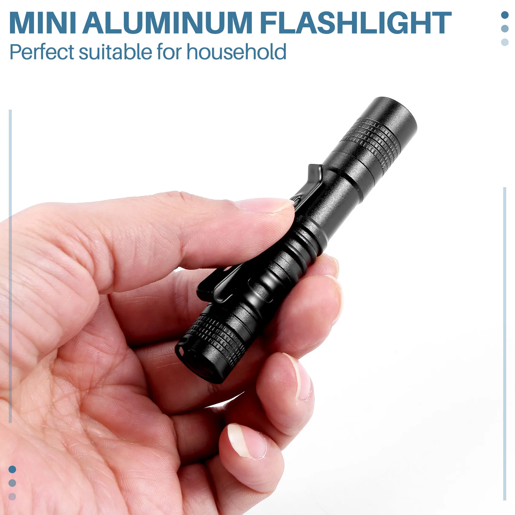 ABZV-Flashlight pen torch Super Small Mini AAA XPE-R3 LED Lamp Belt Clip Light Pocket torch with holster