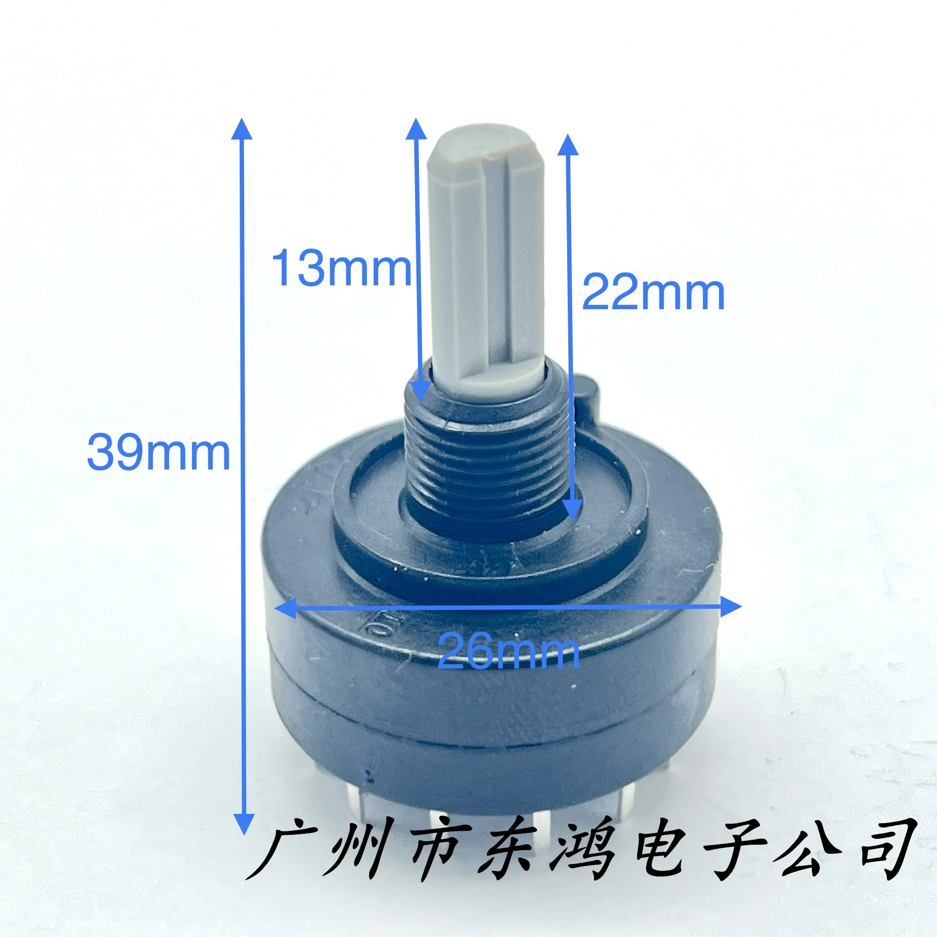 2pcs LJV Lin Ji is a band switch with 1 pole and 10 gears, with a shaft length of 22mm
