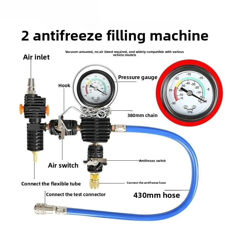 

Набор инструментов для системы охлаждения автомобиля из 28 предметов - Детектор утечек давления в баке для воды и инструмент для замены антифриза