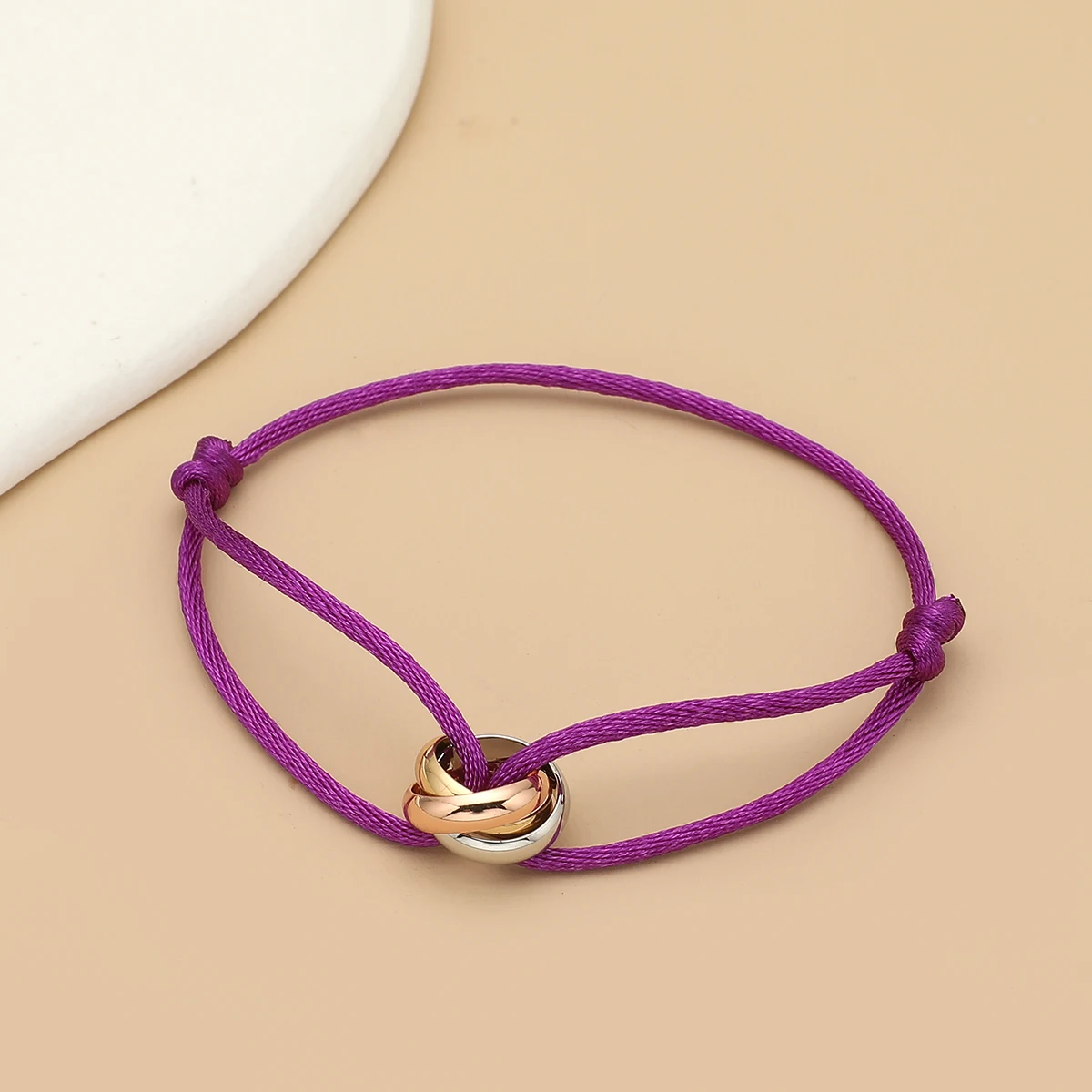 2024 heißer verkauf Armband 3 Farbe Metall Schnalle Hand Kette Einstellbar Frauen Männer Schwarz Seil Armband für Frauen Schmuck Party geschenke