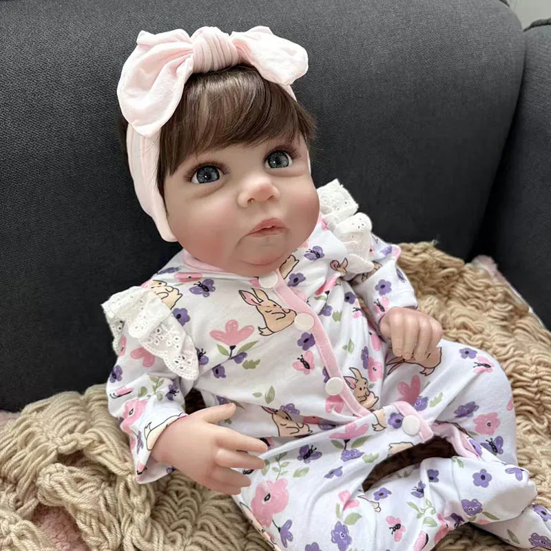 48cm Finished Doll Reborn Toddler Girl Dolls Miley  Soft Touch Handmade Art Dolls