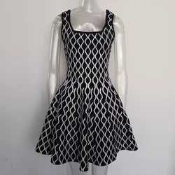 2025 Spring/Summer New Collection Nice design, high waist, large swing jacquard inner skirt, fashionable knitted dress