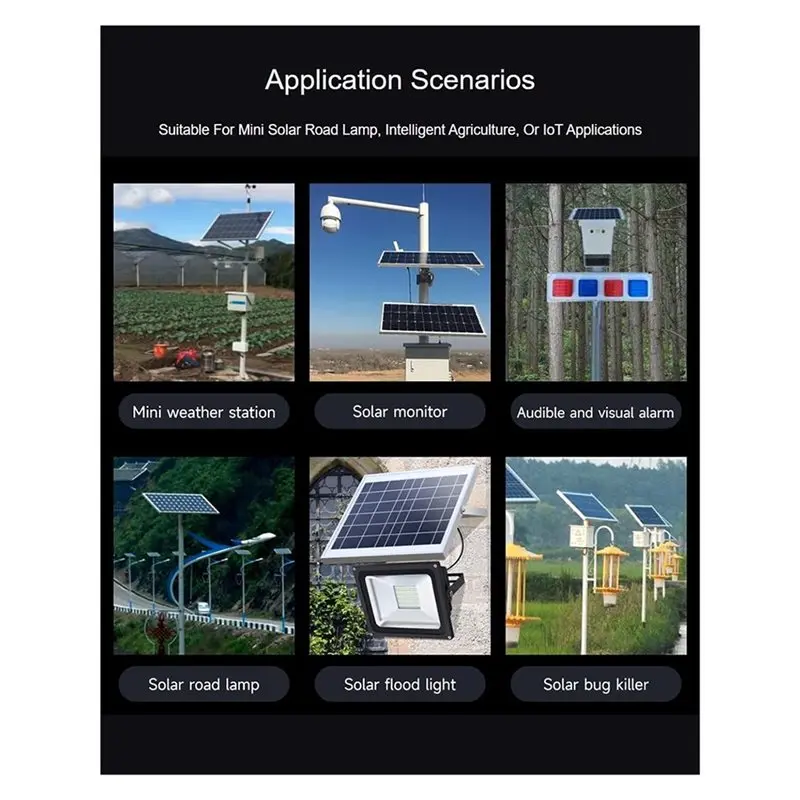 ABDJ-Supports 6V-24V Solar Panel And Type-C Power Adapter, Solar Charge Controller USB, Solar Power Manager Module(D)