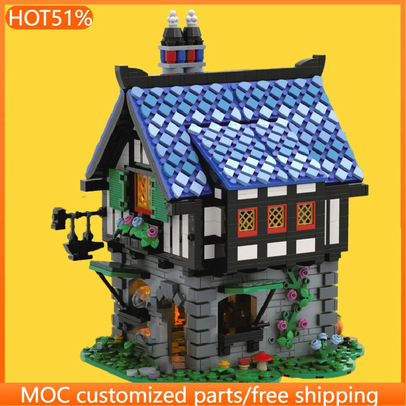 

Набор для сборки 1808 деталей: Городская инженерная мастерская 3739 (Мастерская кузнеца) — Модульный конструктор MOC, развивающая игрушка DIY, подарок на день рождения