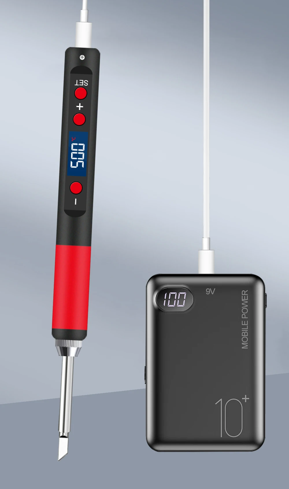 T12 Serie T65 Digitales Elektrisches USB-Lötkolben-Set Mini Smart Einstellbare Temperatur Schweißwerkzeug 180-500 ℃ Kabellos – Detail 2