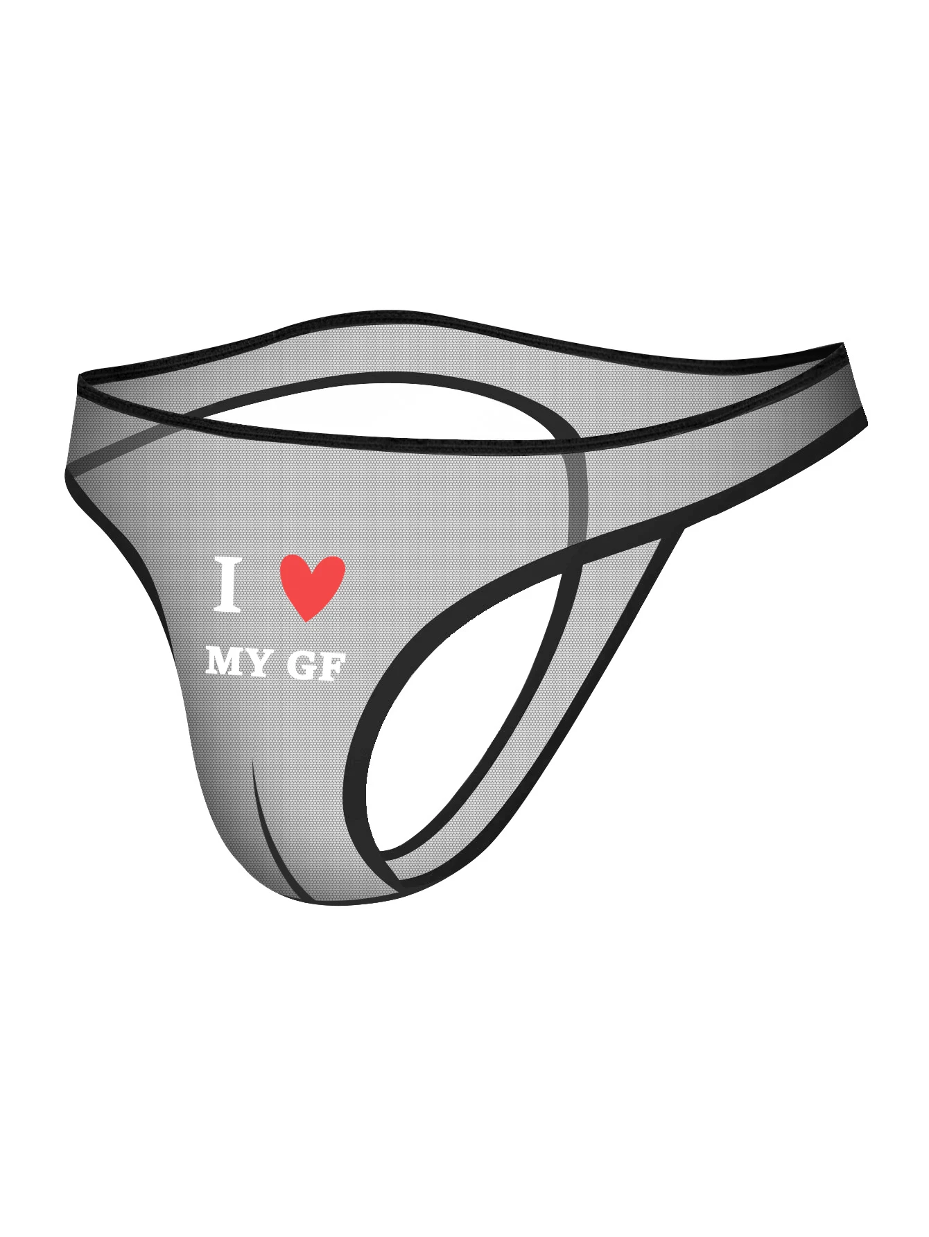 Male G-strings Thong Transparent Sexy Underwear for Men See Through Panties with Funny Print Mesh Breathable Lingerie