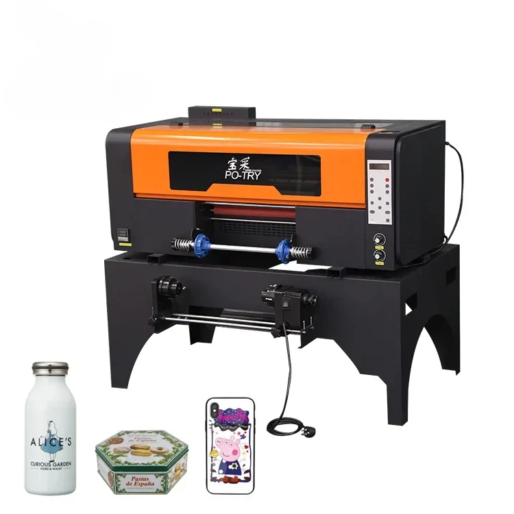 PO-TRY Factory Direct Sales 3 XP600 Printheads Printing Machine High Speed Durable UV DTF Printer