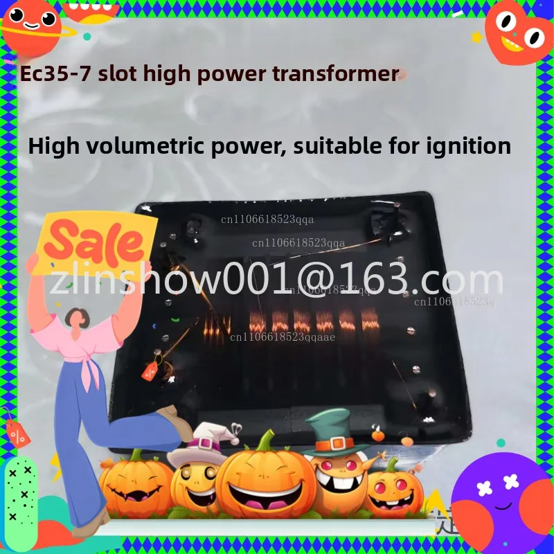 EC35 high frequency high power 7 slot transformer high voltage package resin potting igniter ozone PC40 material 150W