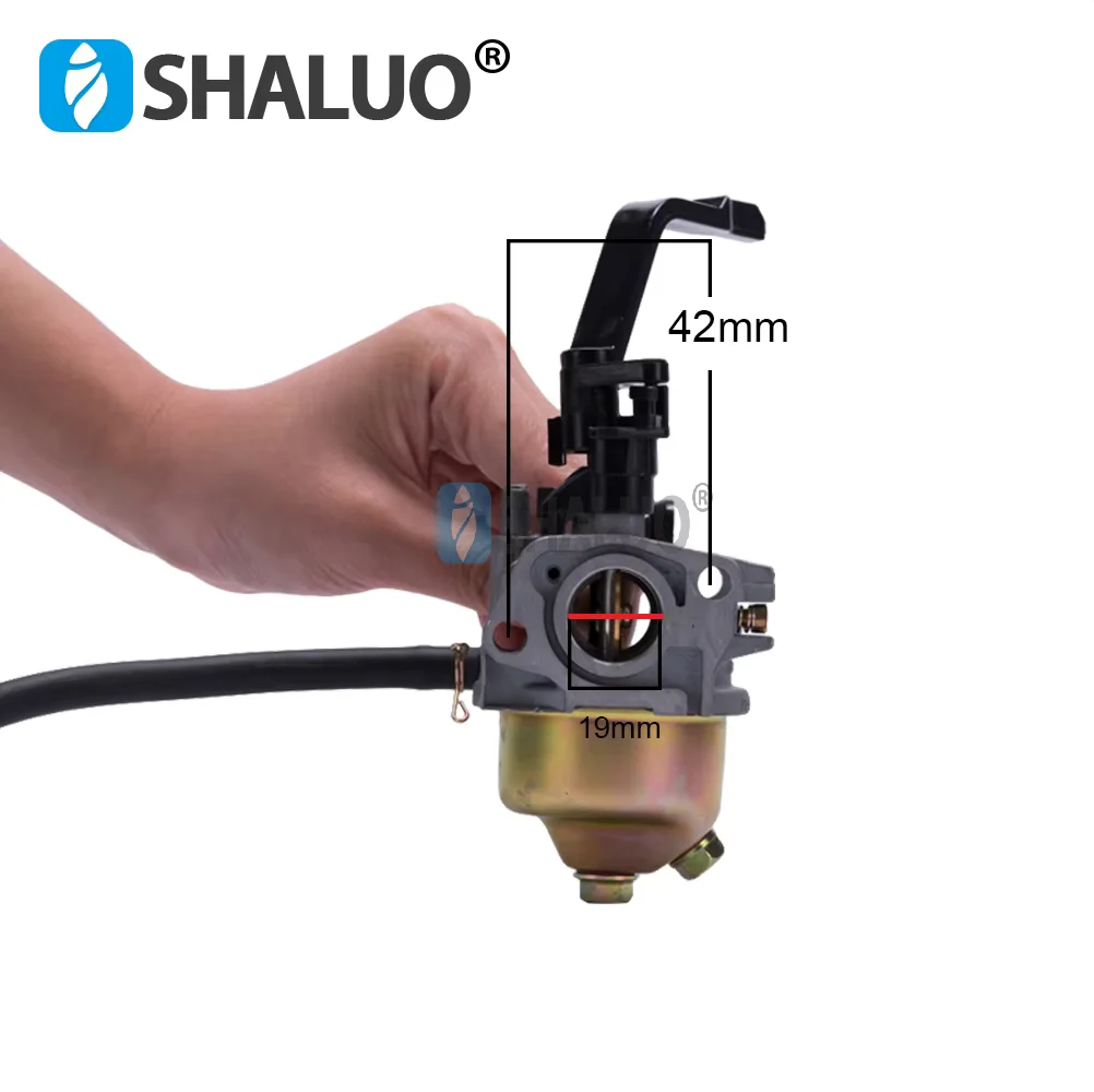 GX160 168F 170F Gasolina Generator Carburetor Assembly Kit with Pipe For Generator Parts 2KW 3KW 5.5HP 19MM Hole distance
