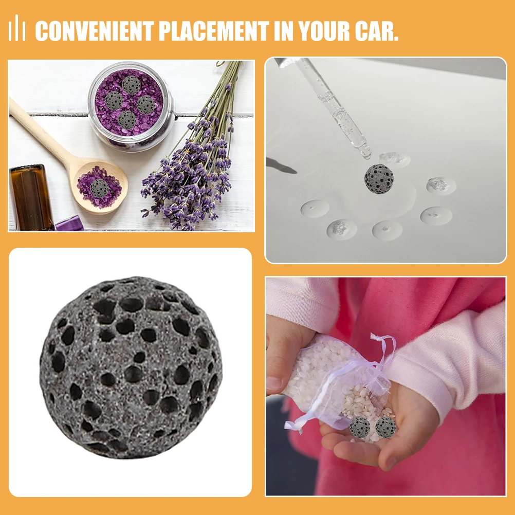 

33pcs Stone Essential Oil Diffuser Aromatherapy Supplies Spacer Beads Fragrance Ornament Car Accessories