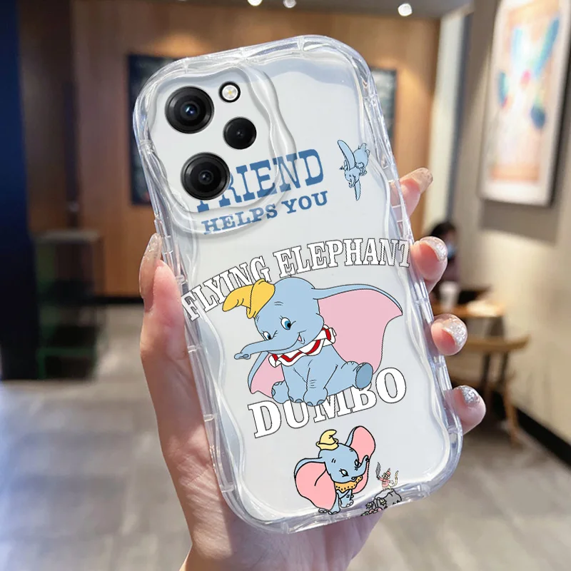 Disney Funda de teléfono Dumbo Cream Para Redmi Note 13, 12, 11, 10, 9, 8, 10T, 11T, 11S, 12S Pro Max Plus, 4G, 5G, carcasa suave