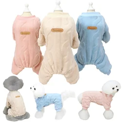 Winter warm Fleece Hund Overall für kleine mittlere Welpen Katze Pyjama Mantel Chihuahua Kleidung Französisch Bulldogge Kostüm Yorkie Outfits