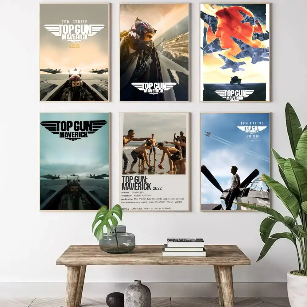 Top Gun Maverick Modern Movie Painting Calligraphy Canvas Poster Wall Art Aesthetic Home Decoration for Living Room