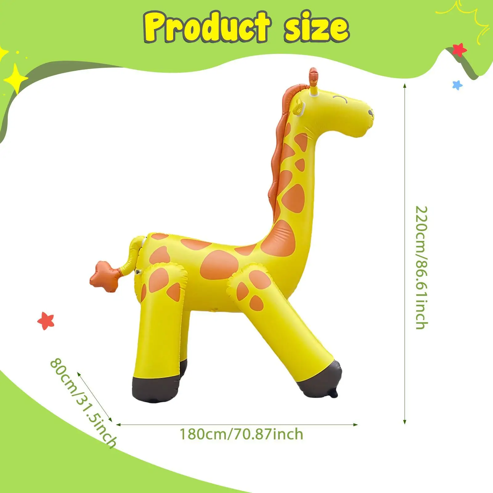 Giraffen-Sprinkler, Kindergeburtstag, Outdoor, lustiger Rasen, aufblasbares Wasserspielzeug, Geschenk für Outdoor-Festival, Hof, Aktivitäten