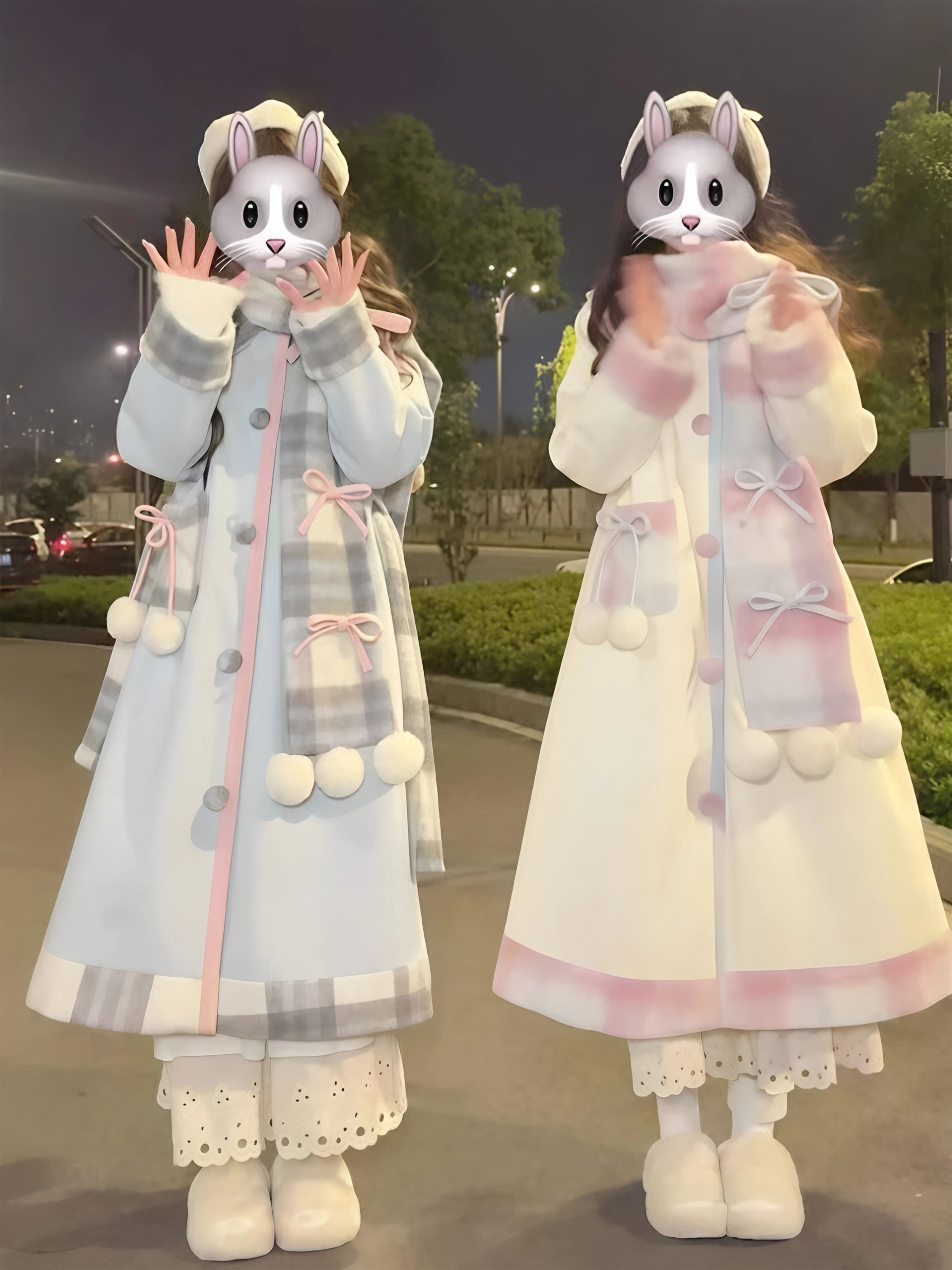 Japanese Style Sweet Long Woolen Coat Women's Autumn Winter Dopaamine Small Size Cute Sister Home Sweet Woolen Windbreaker Ja...