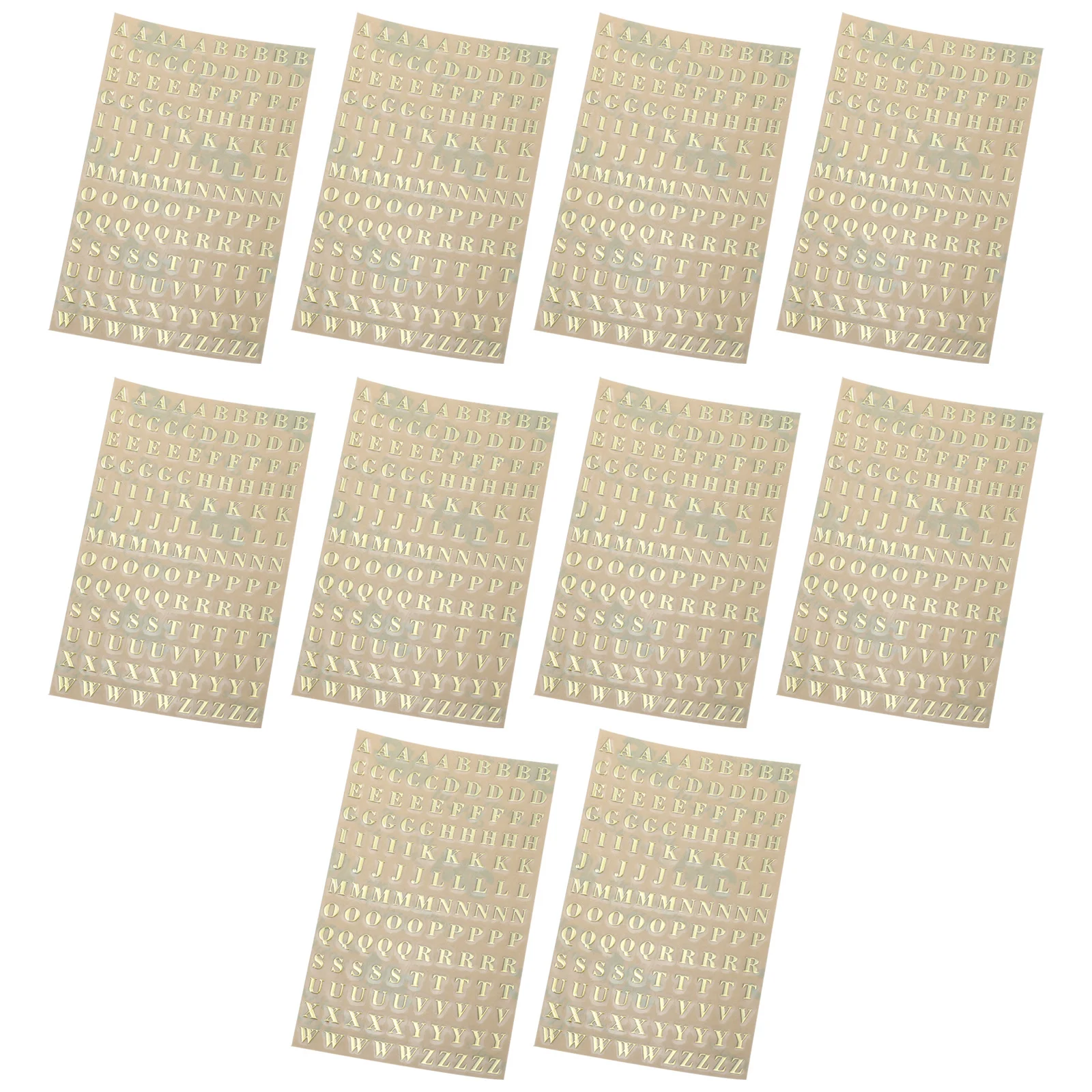 10Pcs Essential Oil Bottle Stickers Golden Letter Labels Stylish Tag Decals Delicate Letters Stickers Golden Letters Labels