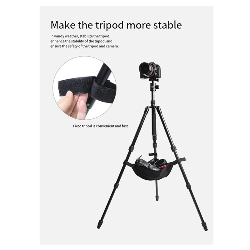 حقيبة حجرية ثلاثية القوائم شديدة التحمل، حامل ثلاثي القوائم، حامل مثبت، كيس رمل حجري للتصوير الفوتوغرافي، متين وسهل التركيب، سهل الاستخدام