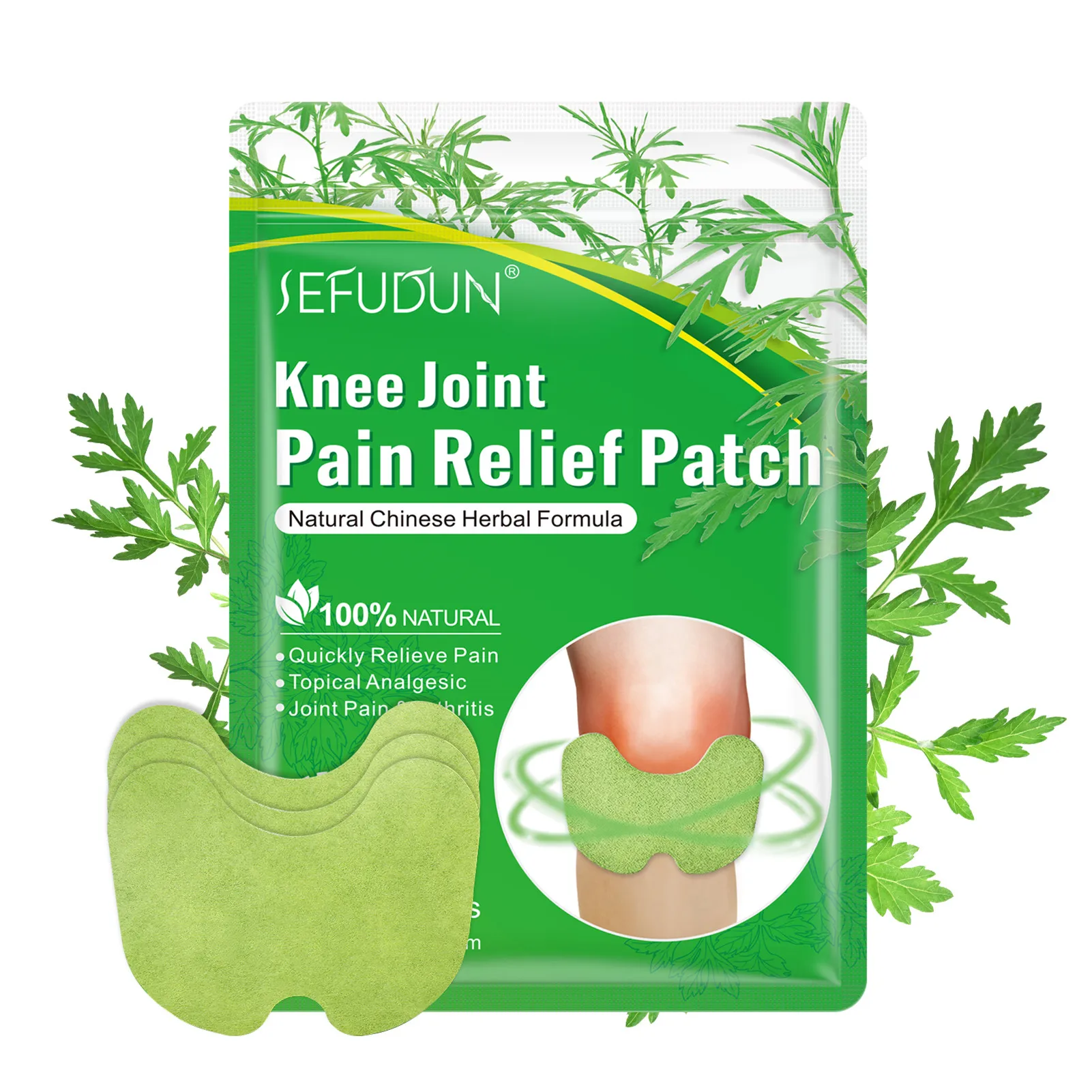 12 Pcs Knee Pains Relief Patch Wormwood Heat Patches Hot Moxibustion Plaster Leg Pain Relief Wormwood Sticker Heat Patches For