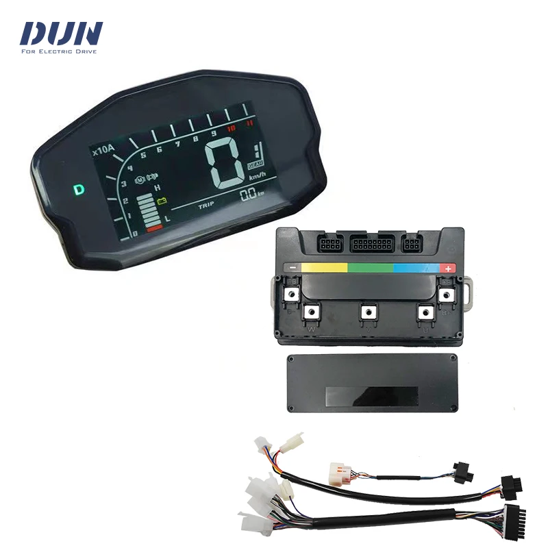 EM50S 55A 1KW-1.5KW BLDC Sine Wave Controller with DKD Speedometer Display For QS Wheel Mid Drive Motor