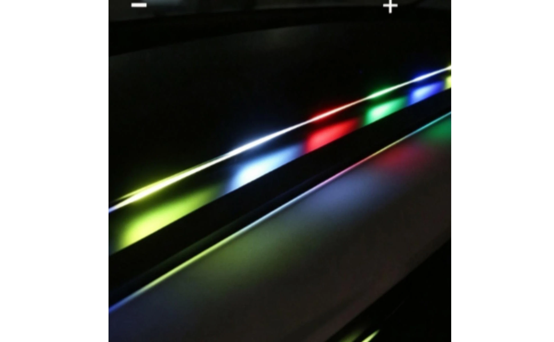 6 Pieces Acrylic Interior Car LED Lights App Controlled Car Ambient Lighting Kit Acrylic Light Strips Multicolor for Drivers