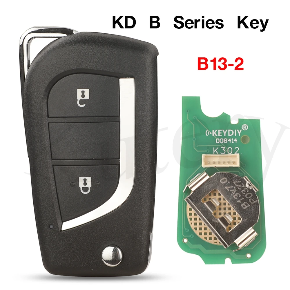 jingyuqin 2 Buttons KEYDIY Car Remote Control Key B13-2 For Toyota Style KD900 B Series KD-X2/KD-MAX/KD MINI Car Key Fob