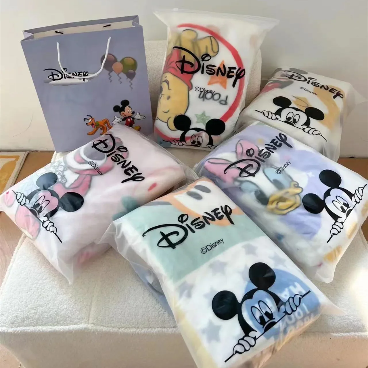 Disney Baby Thickened Milk Velvet Blankets Cartoon Mickey Winnie Pooh Boy Girl Sheets Children Student Kindergarten Nap Blanket