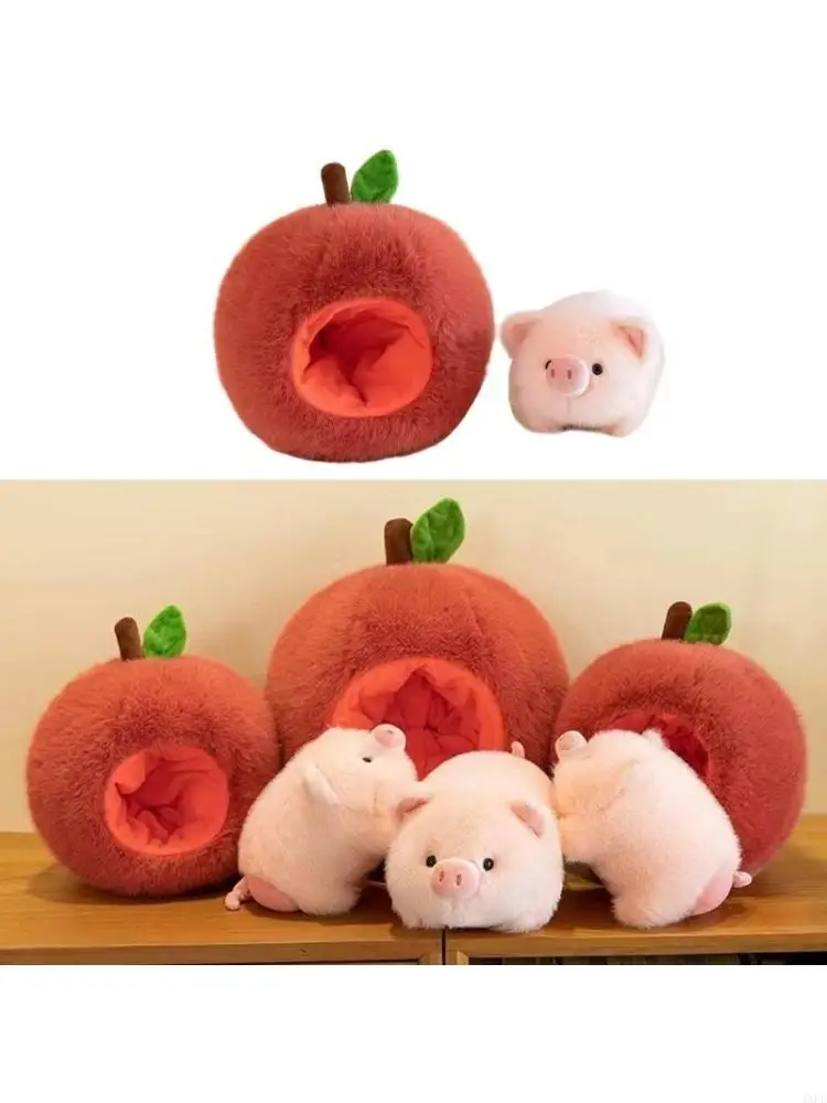 

Funny Piggy Stuffed Animals Fruit Toy Soft Comfortable Piggy Doll Early Education Toddlers Toy