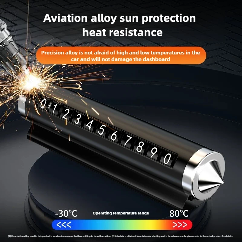 

Временный автомобильный номерной знак телефона, автомобильный безопасный молоток, разбивает окно, вращающийся временный знак автомобиля и украшения для мобильного телефона
