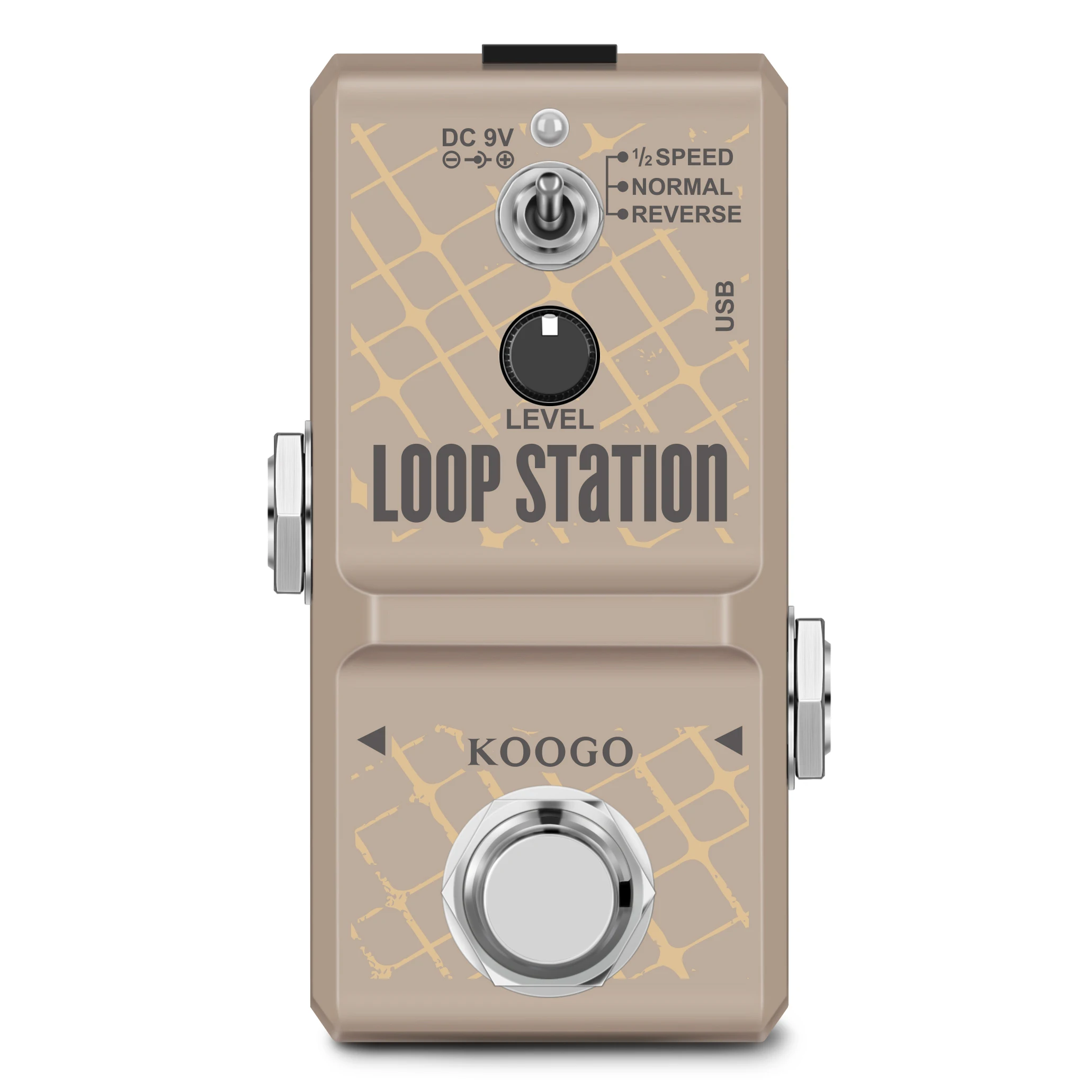 

Koogo LN-332S Loop Station 48K Looper Pedal Unlimited Overdubs 10 Minutes of Looping, 1/2 time, and Reverse Pedal True Bypass