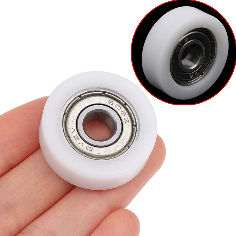 (Ce14)1PC 8*30*10mm Injection Molded Nylon Coated Bearing Wheel Bearing 608 Roller Wheel Track Rail Pulley Door Window