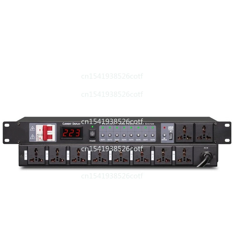 

8-Way Power Sequencer Stage Conference Socket Sequence Controller with Filter 10-Way Manager Intelligent Filter