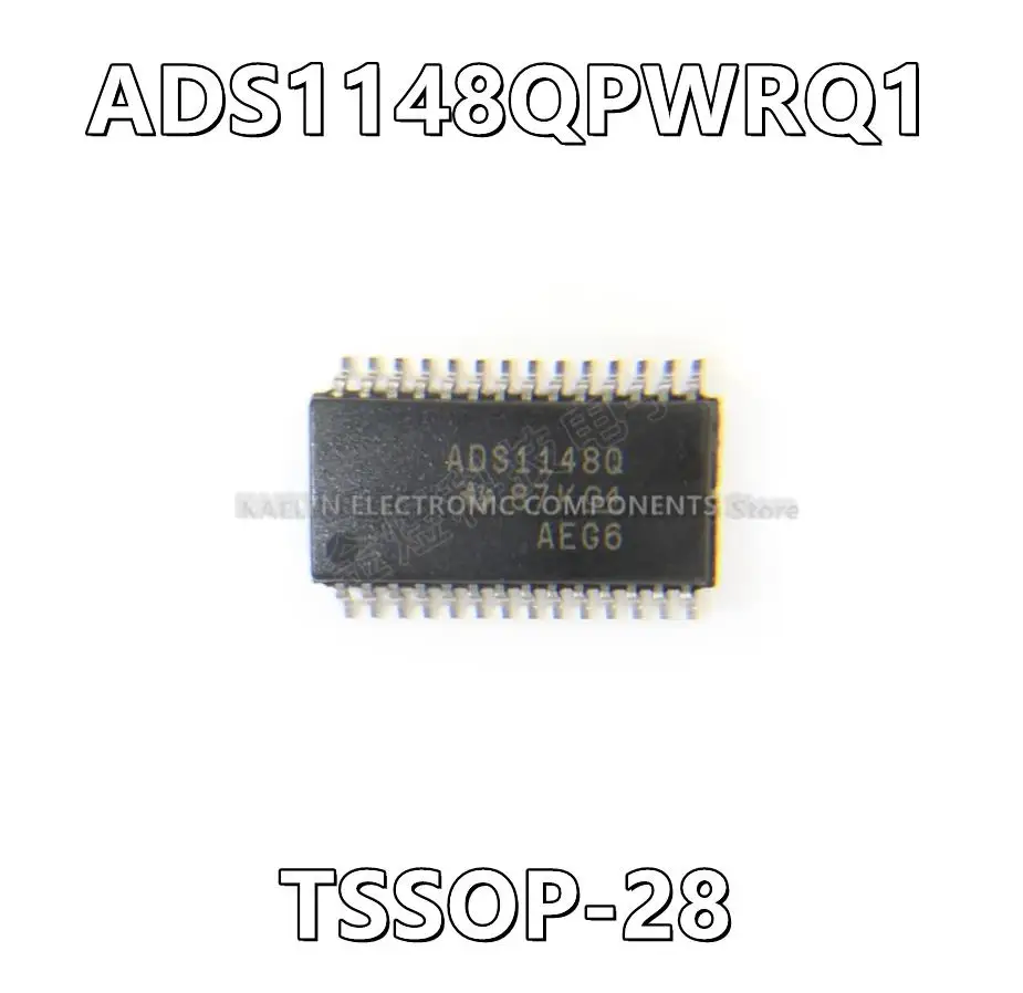 5Pcs/lot ADS1148QPWRQ1 ADS1148 16 Bit Analog to Digital Converter 8 Input 1 Sigma-Delta 28-TSSOP