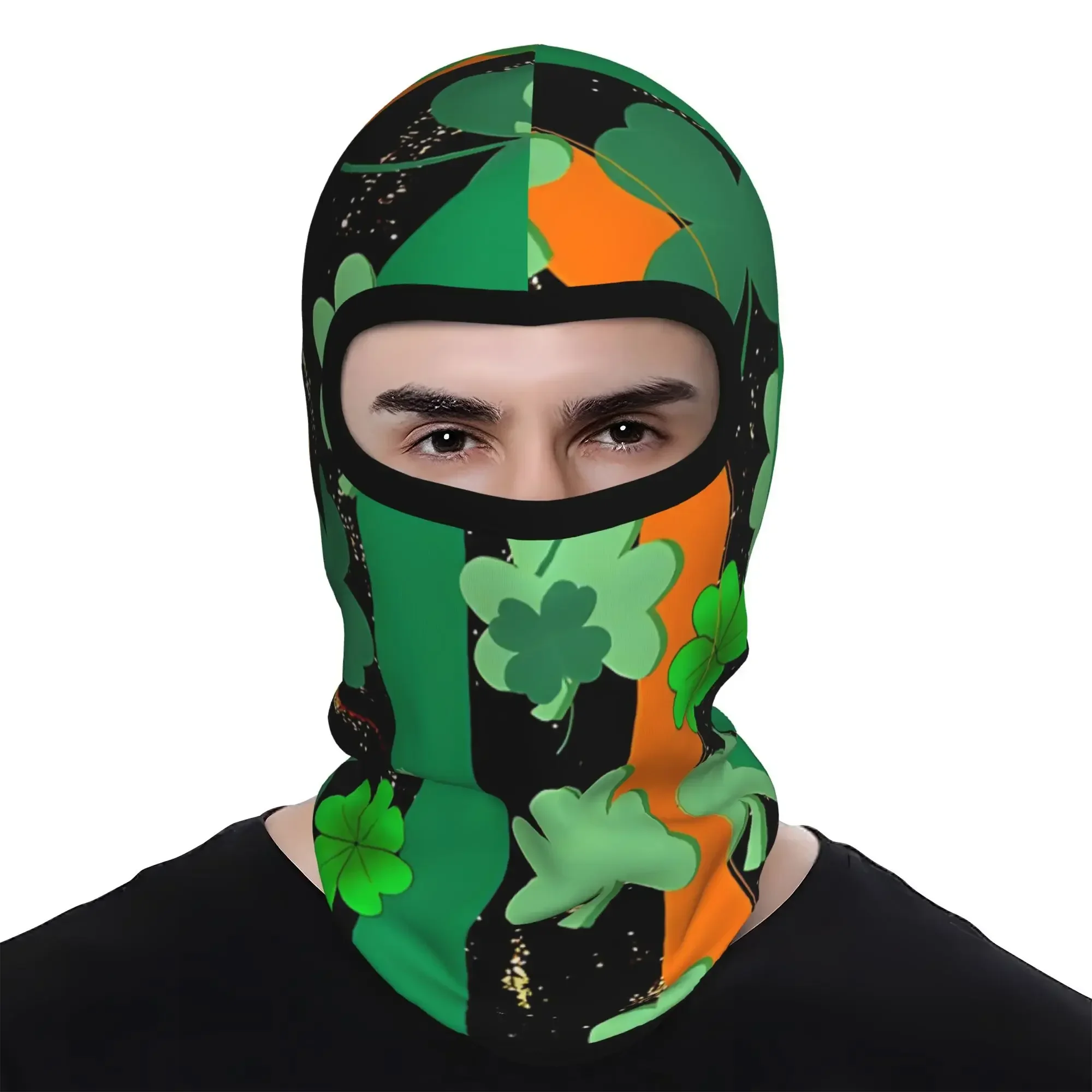 Customization 1pc Of SHAMROCKS ON THE MOVE Pillow Balaclava Neck Gaiter, Designed To Be Breathable, Wind-Resistant