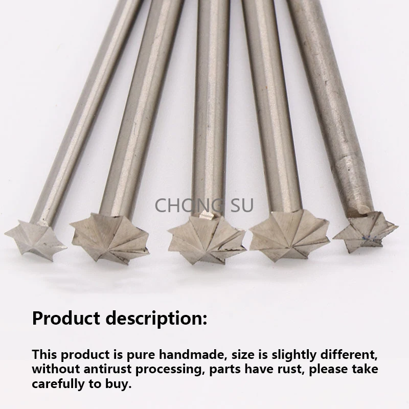 1-10 Stück HSS Multi-Blatt Fräsen Schneidmesser Schaft für Dremel Präzisionswerkzeuge Holzschnitzerei 2,35/3/4/5/6/8/10/12 mm 2,35/3/4/6 mm