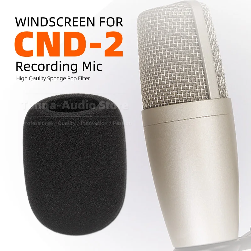 For MiDiPLUS CND-2 CND2 Windscreen Microphone Sponge Anti Noise Isolation Pop Filter Windproof Shield Mic Cover Windshield Foam