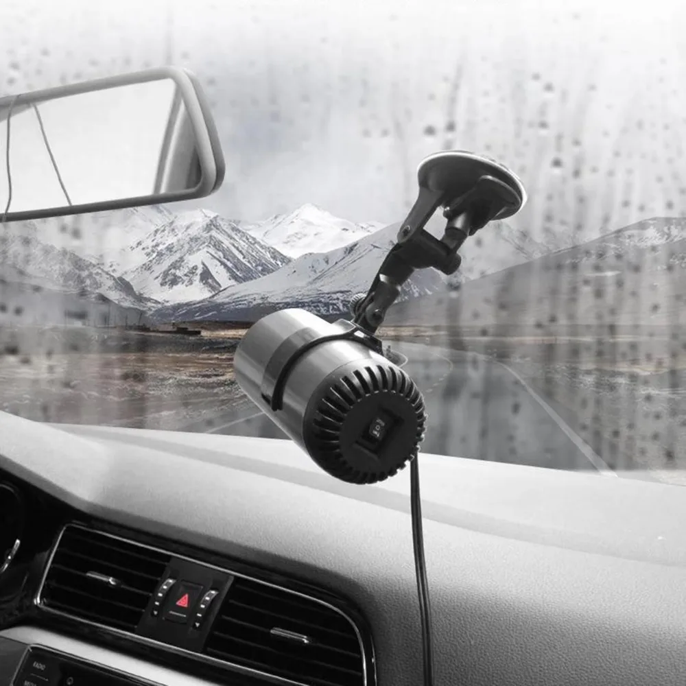 

New Fast Heater Electric Car Heater Windshield Heating Portable Heating Fan with Suction Holder Windshield Defogger Automobile