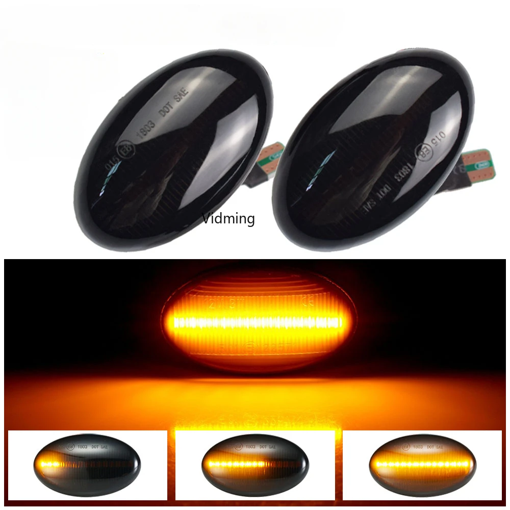 For Mercedes Benz Smart W450 W452 A-Class W168 Vito W639 W447 Citan W415 2pcs LED Dynamic Turn Signal Side Marker Blinker Light