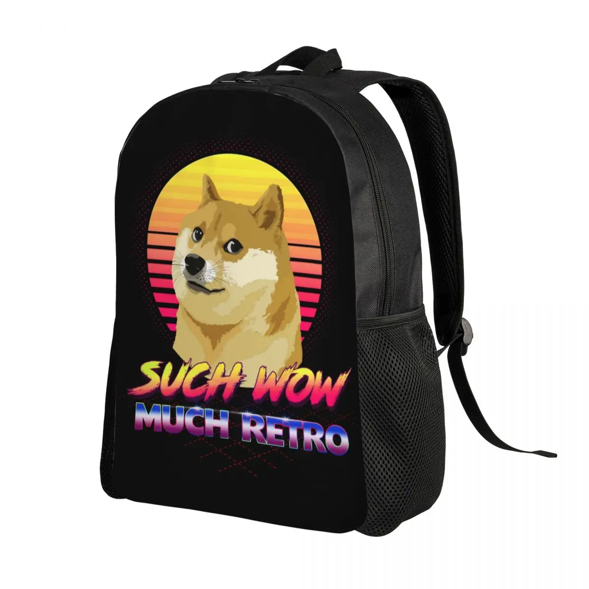 Personalized Such Wow Much Retro Cheems Doge Backpack Men Women Basic Bookbag for School College Shiba Inu Bags