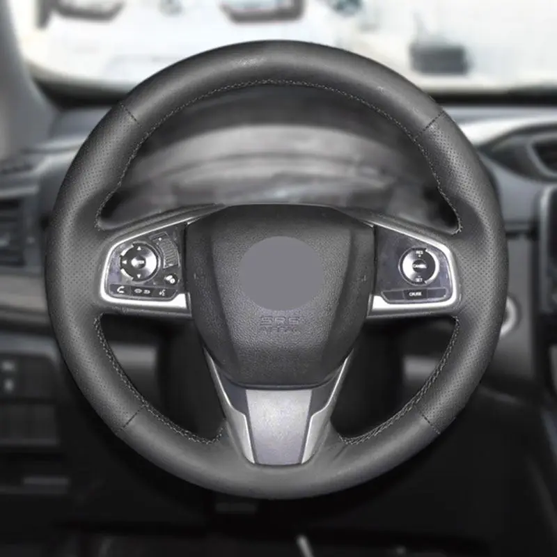 لهوندا سيفيك 10th 2016-2019 CRV CR-V 2017-2019 وضوح 2016-2018 الضفائر على عجلة توجيه سيارة ستوكات أغطية جلد الكسوة