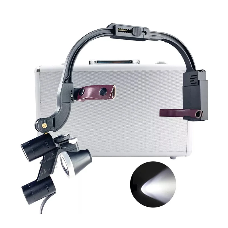

VVDental Dental LED Headlight 2.5X 3.5X Lamp Surgical Headlight Magnification Binocular Loupes For Dentist Lab Instrument