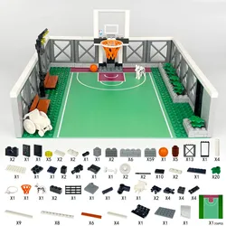 New Campus basketball court building blocks sports scene sports Players Figures accessories building blocks toys for boys