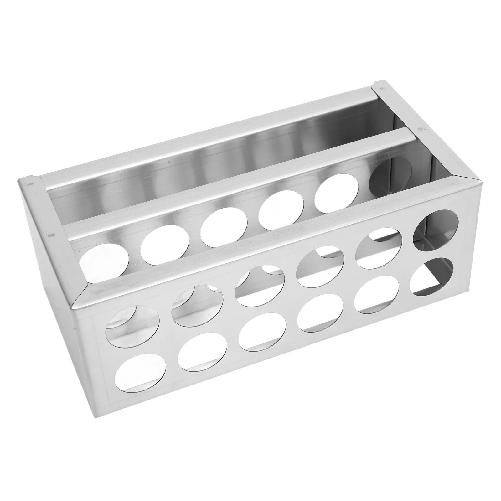 Test Tube Rack 12-Slot Organizer Stainless Steel Dual-Use Display Stand Lab Storage High-Temperature Resistant view 3