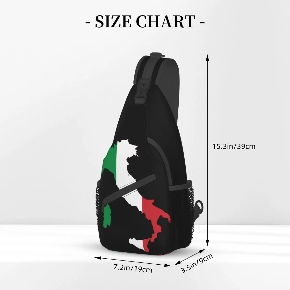 Italy Flag Small Sling Bags Chest Crossbody Shoulder Backpack Outdoor Hiking Daypacks Casual Bookbag