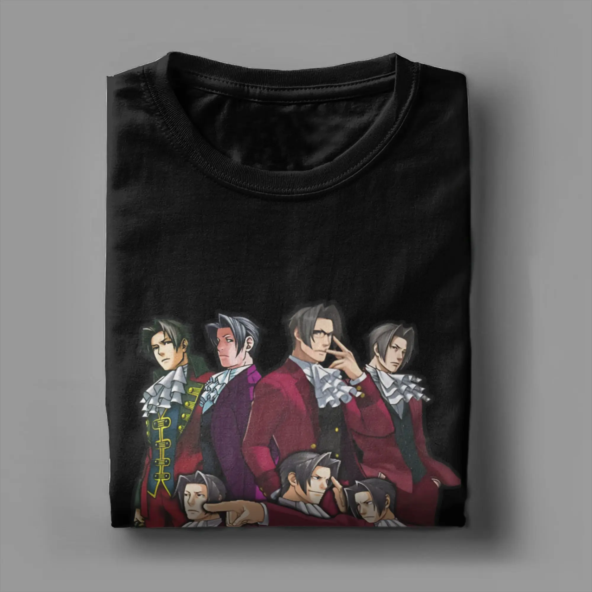 جديد وصول مايلز Edgeworth Ace المحامي فينيكس تي شيرت للجنسين القطن تي شيرت ملابس قصيرة الأكمام #3