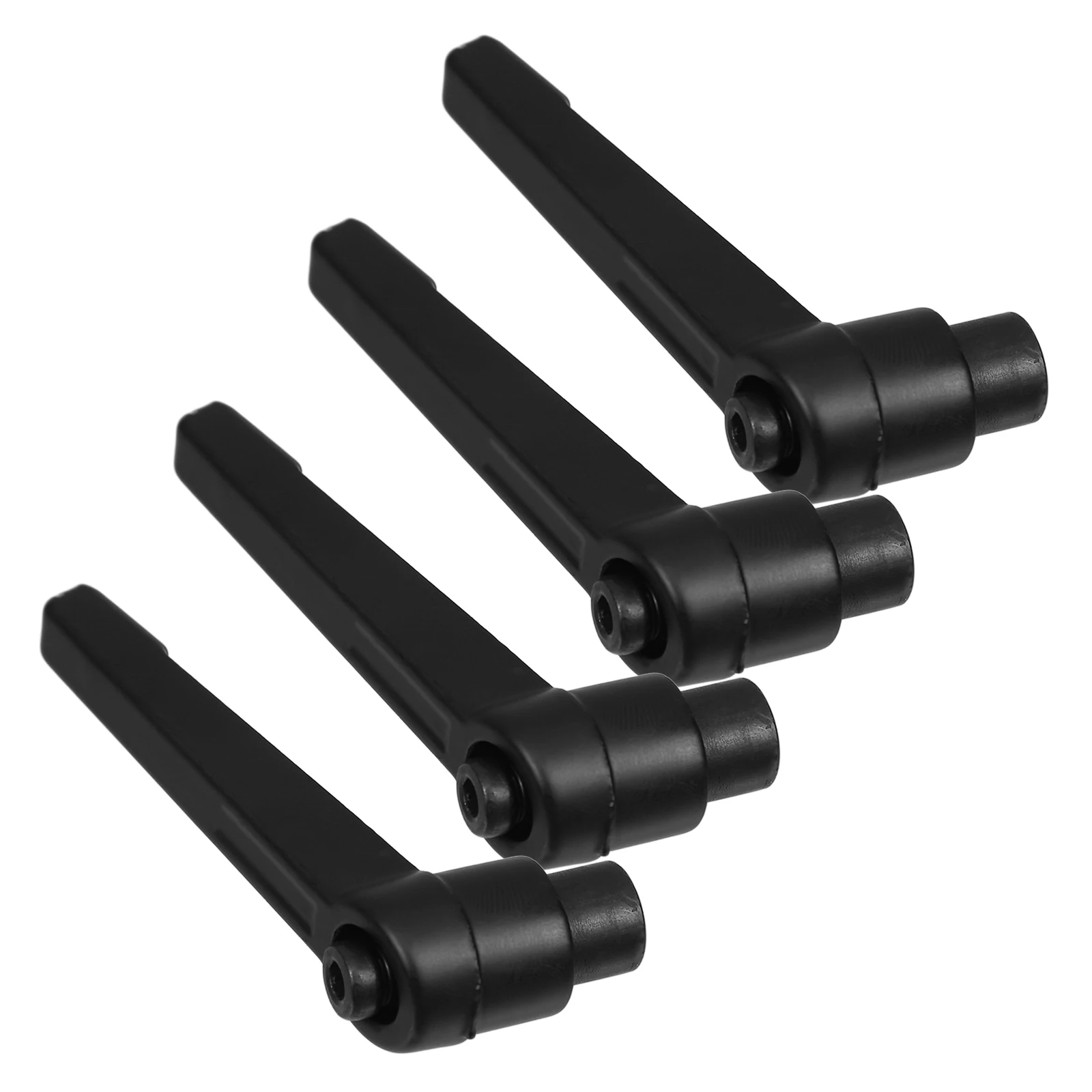 

4pcs Adjustable Clamping Lever H les Quick Release Threaded Black Aluminum Alloy Screw Furniture Machinery Tools
