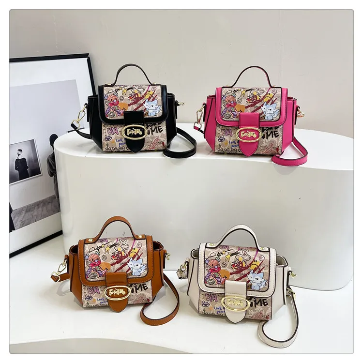 

Spring 2025 Niche Bag - Fuchsia Graffiti, Small Square, Commute, Handheld/Shoulder/Crossbody