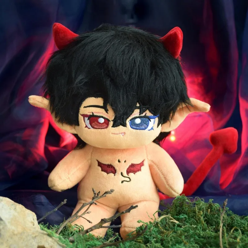 Anime No Attributes Little Devil Kawaii Cosplay 20CM Soft Plush Doll Body Dress Up Clothes Plushie Stuffed Toys Xmas Gift