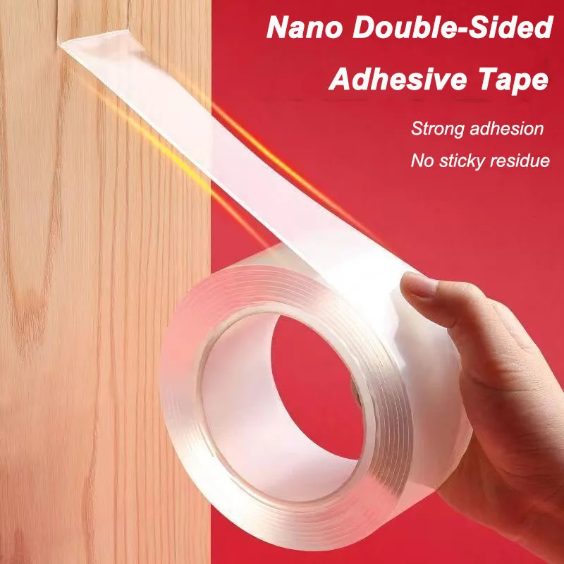 

1/3/5/10M Double Sided Tape For Walls Nano Tape Multipurpose Mounting Tape Clear Adhesive Tape for Poster Carpet Picture Hanging