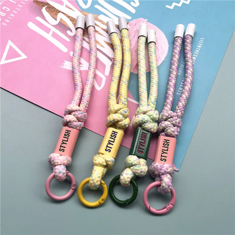 Key Chain Heavy Metal Keyring Lanyard Anti-lost Keychains Personalized Keychain Birthday Gift for Couples Small Fresh Bag Charm