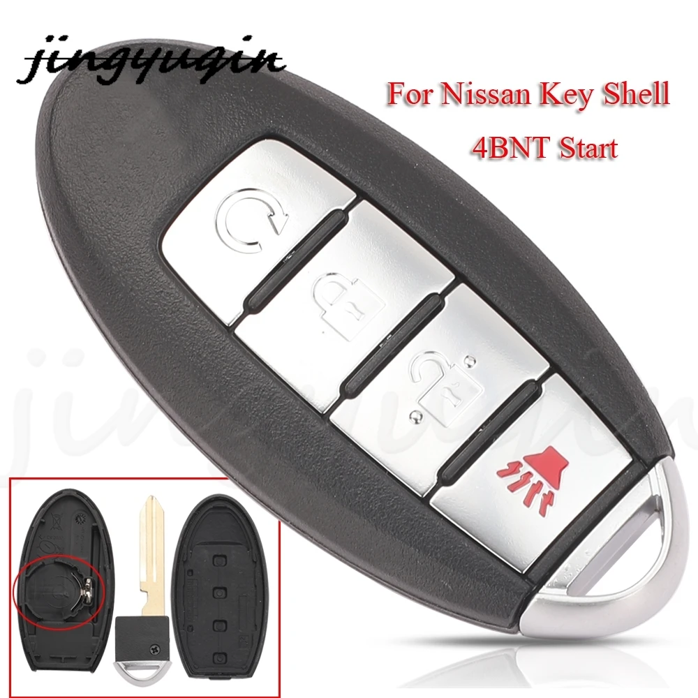 jingyuqin 4 Buttons Replacement Remote Car Key Shell Case Fob For Nissan Auto Car accessories